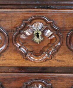 Carved Walnut Antique Commode - Keyhole Detail - Styylish