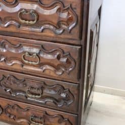 Carved Walnut Antique Commode - Side Detail - Styylish