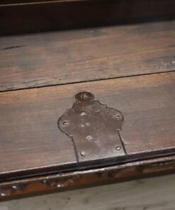 Carved Walnut Antique Commode - Desk Open - Styylish