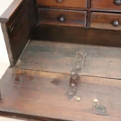 Carved Walnut Antique Commode - Desk Hinge Detail - Styylish