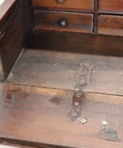 Carved Walnut Antique Commode - Desk Hinge Detail - Styylish