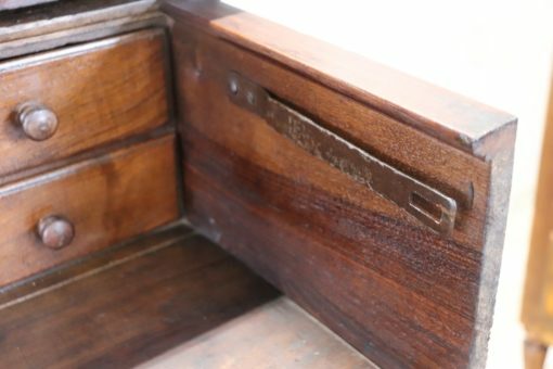 Carved Walnut Antique Commode - Hinge Detail - Styylish