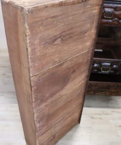 Carved Walnut Antique Commode - Back of Drawer - Styylish