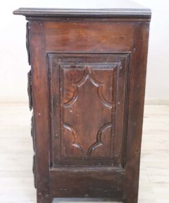Carved Walnut Antique Commode - Wood Detail - Styylish