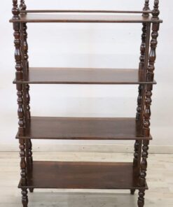 Turned Oak Wood Étagère - Front - Styylish