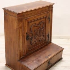 Carved Walnut Antique Kneeler - Side Profile - Styylish