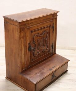 Carved Walnut Antique Kneeler - Side Profile - Styylish