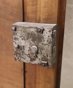 Carved Walnut Antique Kneeler - Interior Lock Detail - Styylish