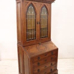 Gothic Style Solid Oak Cabinet - Side Profile - Styylish