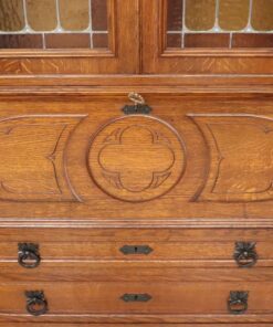 Gothic Style Solid Oak Cabinet - Wood Detail - Styylish