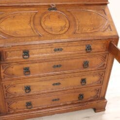 Gothic Style Solid Oak Cabinet - Drawer Panel Detail - Styylish