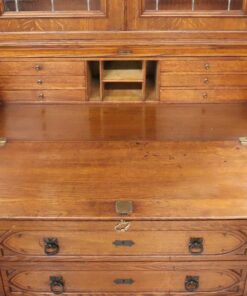 Gothic Style Solid Oak Cabinet - Desk Panel Detail - Styylish