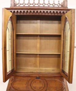 Gothic Style Solid Oak Cabinet - Doors Open - Styylish