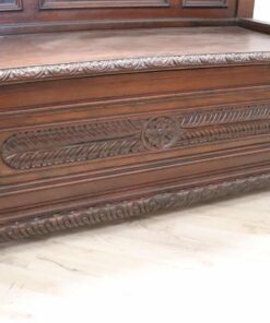 Carved Walnut Bench - Carving Detail - Styylish