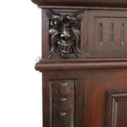 Carved Walnut Bench - Carved Face Detail - Styylish