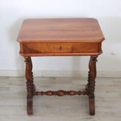 Walnut Antique Side Table - Full Profile - Styylish