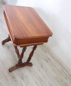 Walnut Antique Side Table - Wood Detail - Styylish