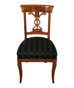 Set of six Biedermeier walnut chairs- front view- Styylish