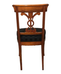 Set of six Biedermeier walnut chairs- back view- Styylish