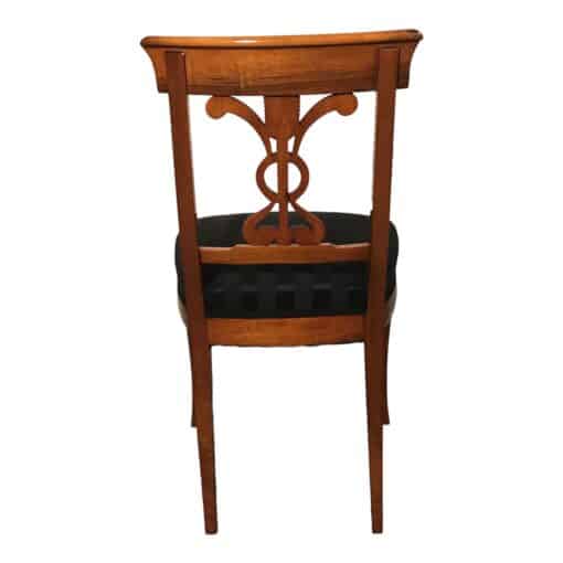 Set of six Biedermeier walnut chairs- back view- Styylish