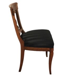 Set of six Biedermeier walnut chairs- side view- Styylish