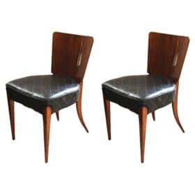 Pair Of J. Halabala H-214 Chairs, Walnut Veneer, Beech, Czech, 1930s