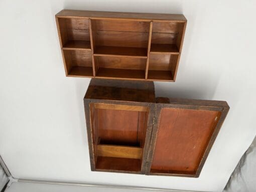 Walnut Biedermeier Box - Interior Compartments Removed - Styylish