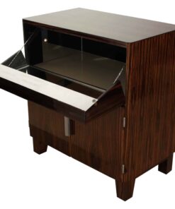 Alternative view of Small Art Deco Bar Cabinet, Macassar Veneer, France, circa 1930