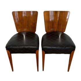 Pair Of J. Halabala H-214 Chairs, Walnut Veneer, Beech, Czech, 1930s