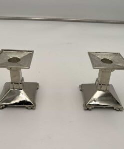 Art Deco Bronze Candlesticks - Full - Styylish