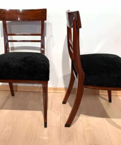 Alternative view of Neoclassical Side Chairs, Mahogany, Ebony, Velvet, Vienna, circa 1820