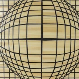 Kinetic Straw Marquetry Artwork