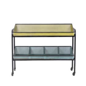 Pair of Perforated Metal Console Tables, 1950s