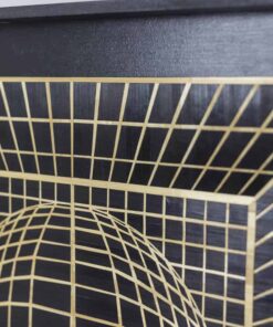 Straw Marquetry Panel Artwork - Top Edge Detail - Styylish