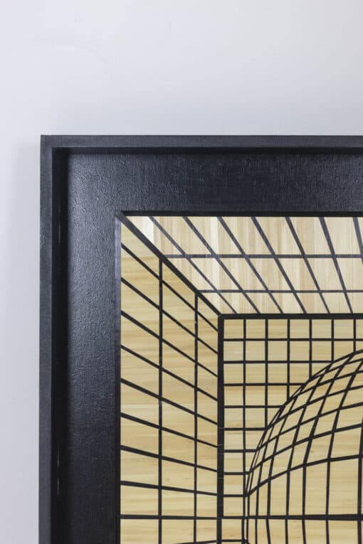 Kinetic Straw Marquetry Artwork - Edge Detail - Styylish