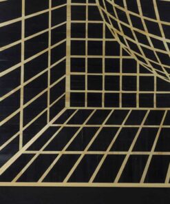 Straw Marquetry Panel Artwork - Bottom Edge Detail - Styylish