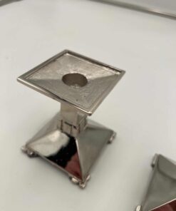 Art Deco Bronze Candlesticks - Top Profile - Styylish