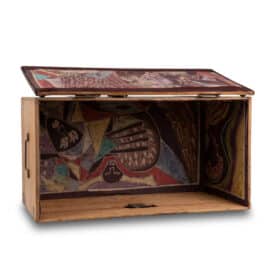 African Style Wooden Chest, 20th century