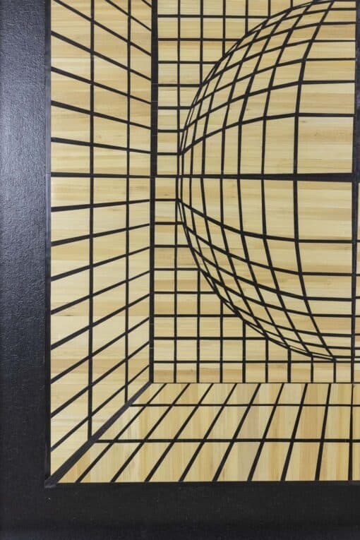 Kinetic Straw Marquetry Artwork - Left Side Detail - Styylish