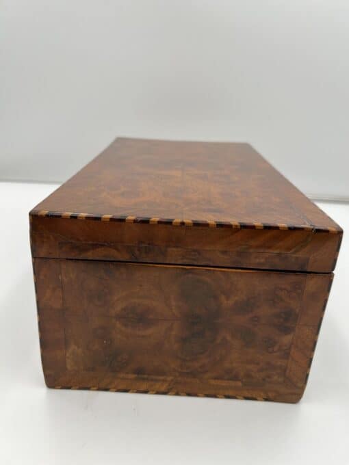 Walnut Biedermeier Box - Root Veneer - Styylish