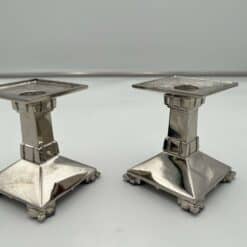 Art Deco Bronze Candlesticks - Pair Detail - Styylish