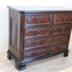 17th Century Italian Louis XIV Antique Walnut Chest of Drawers