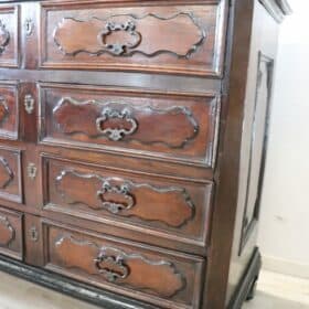 17th Century Italian Louis XIV Antique Walnut Chest of Drawers