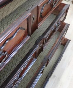 Antique Walnut Chest of Drawers - Drawer Lining - Styylish