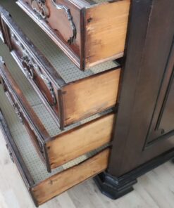 Antique Walnut Chest of Drawers - Drawers Open - Styylish