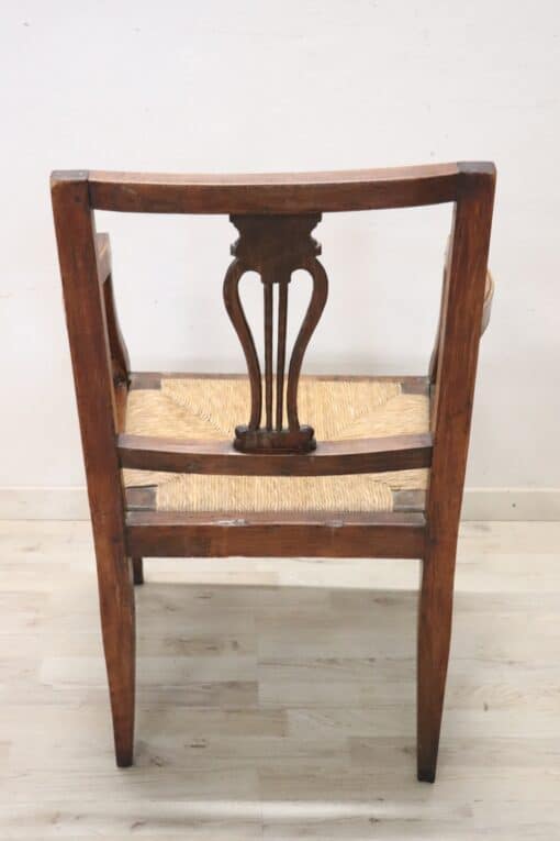 Louis XVI Walnut Armchair - Back - Styylish