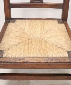 Louis XVI Walnut Armchair - Straw Seat - Styylish