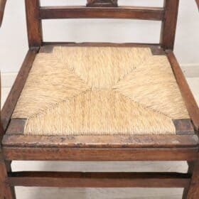 Louis XVI Walnut Armchair with Straw Seat, 18th Century