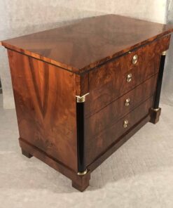 Biedermeier walnut chest of drawers- three quarter view- Styylish