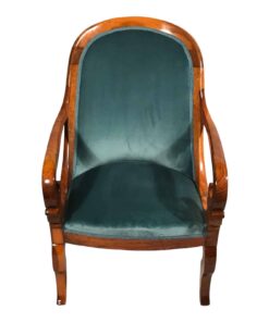 Biedermeier walnut armchair front view- Styylish